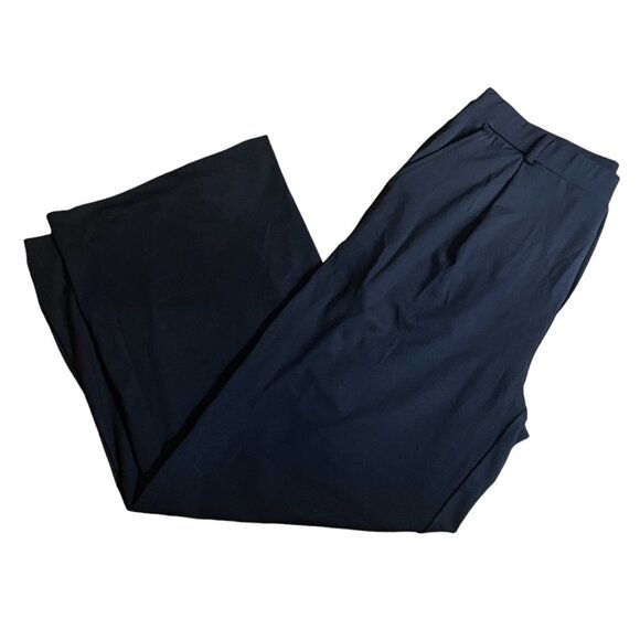 Halara High Waisted Plicated Pocket Straight Leg Work Pants Sz Medium Womens Bla - Picture 6 of 12